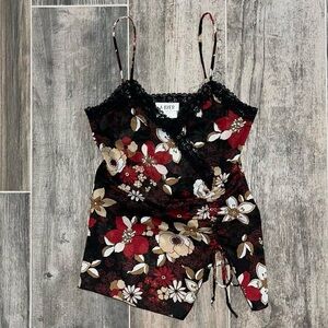 Byer Y2K Floral Lace Tank